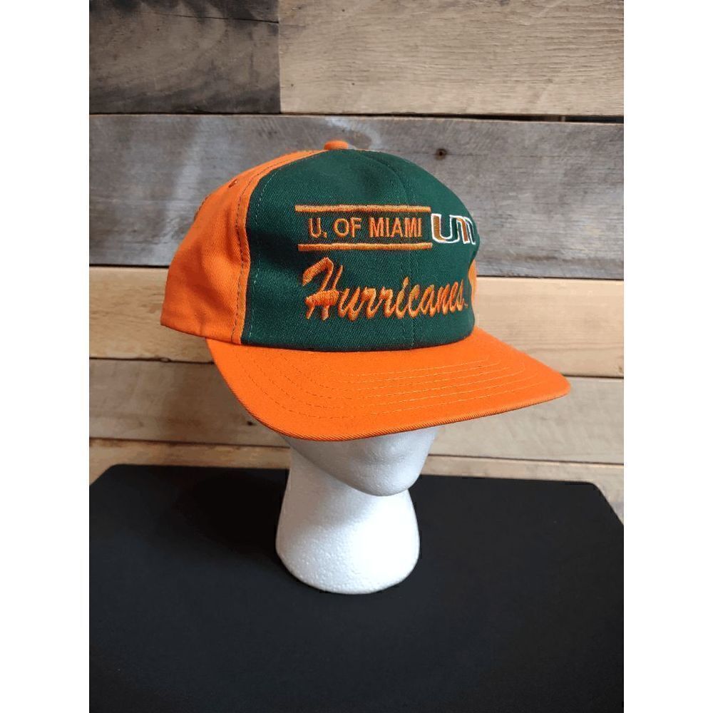 Vintage University of Miami Hurricanes Snapback 90's Hat / Cap